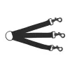 Accouple nylon vert pour trois chiens