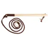 Fouet de chasse vénerie manche bois, flotte cuir - Country