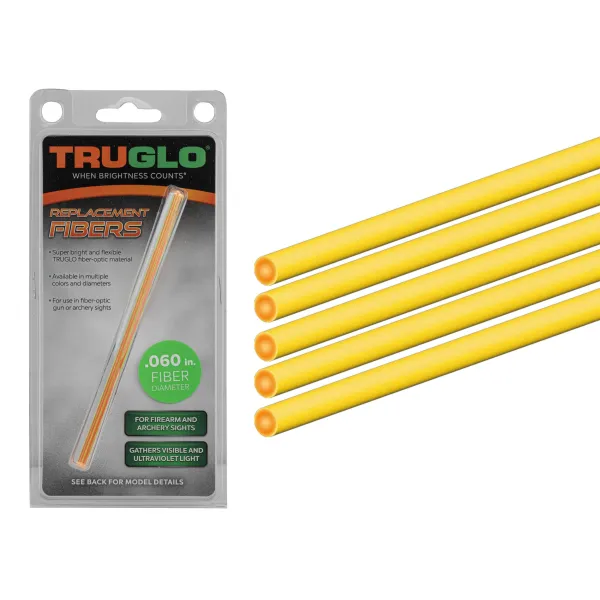 Set de 5 fibres optique fluo bicolore - Truglo Diamètre 2,5 mm
