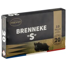 Cartouches Prevot à balle Brenneke-S - Cal. 20 BRENNEKE S Cal.20-70