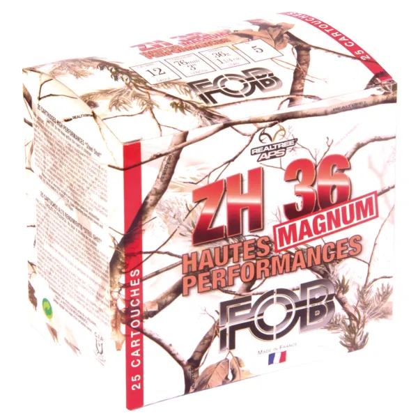Cartouches Fob ZH Acier haute performance Magnum - Cal. 12/76 ZH 36 MAG. Cal.12-76, culot de 23, 36 gr, N°3A