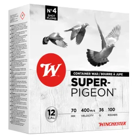 Cartouches Winchester spécial Pigeon - Cal. 12/70 Plombs 6 - Pack de 100
