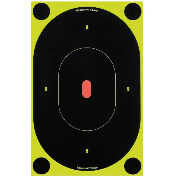 Cibles Shoot-N-C silhouette packs - Birchwood Casey 5 cibles 23 cm + 15 cibles 10 cm + 100 pastilles noires