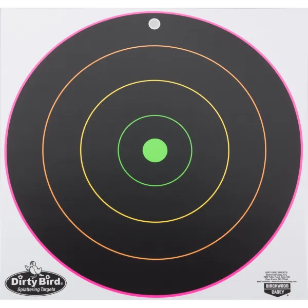 Cible Dirty Birds multicolores - Birchwood Casey 10 cibles - 30 cm