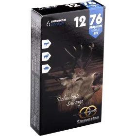 Cartouche Sauvestre grand gibier Magnum - Cal. 12/76 Cal. 12-76, 26 gr
