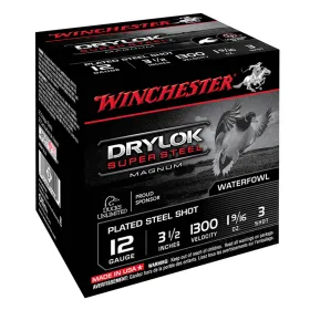 Cartouches Winchester Drylock Acier nickelé - Cal. 12/76 12/70 cal. 12/76 Acier Nickelé N°3