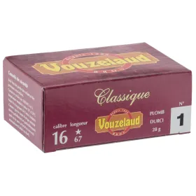 Cartouches Vouzelaud - Classique grand culot - Cal. 16/67 VOUZELAUD - Cartouche chasse Grand CULOT - 7