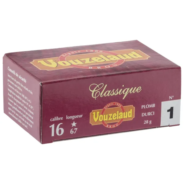 Cartouches Vouzelaud - Classique grand culot - Cal. 16/67 VOUZELAUD - Cartouche chasse Grand CULOT - 8