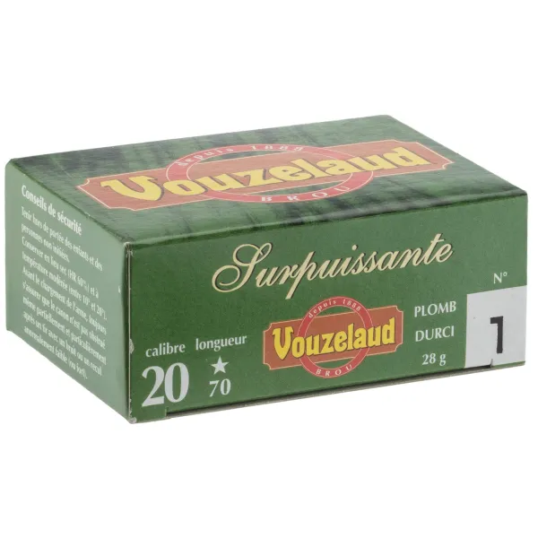 Cartouches Vouzelaud - Surpuissante - Cal. 20/70 VOUZELAUD - SURPUISSANTE N°7