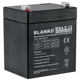 Batterie rechargeable MS4,5-12 12 volts pour agrainoir gamme feeder Batterie MS4 12 volts - 4,5 Ah