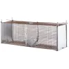Boîte à fauves fixe 2 entrées Cage 102 cm