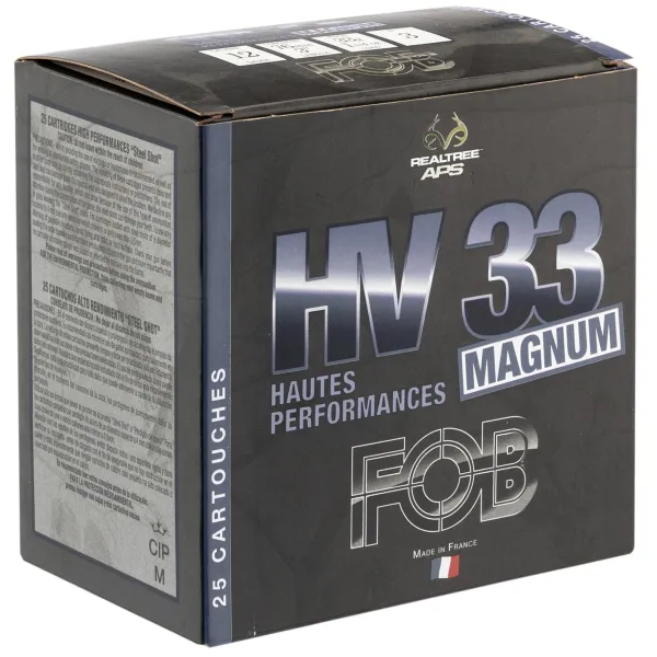 Cartouches Fob HV 33 Acier haute performance Magnum - Cal. 12/76 HV 33 MAG. Cal.12-76, culot de 22, 33 gr, N°3A
