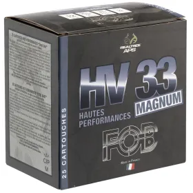 Cartouches Fob HV 33 Acier haute performance Magnum - Cal. 12/76 HV 33 MAG. Cal.12-76, culot de 22, 33 gr, N°5A