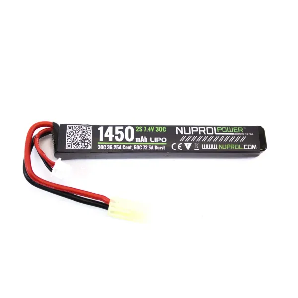 Batterie LiPo stick 7,4 v/1450 mAh 30C 1 stick - 1450 mAh 30C - Connecteurs Mini Tamiya