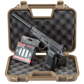 Pack airsoft Bersa Thunder 9 CO2 + mallette + 5 cartouches de CO2 + silencieux Pack