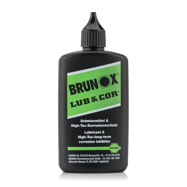 Lubrifiant Lub & Cor en bouteille 100 ml avec orifice goutte à goutte - Brunox