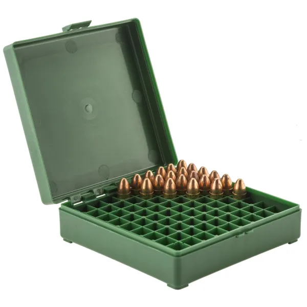 Boîte de rangement 100 munitions cal. 9 x 19 Boîte Mégaline