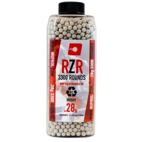 Billes Airsoft 6mm RZR 0.28g BIO bouteille 3500 bbs 0,28g
