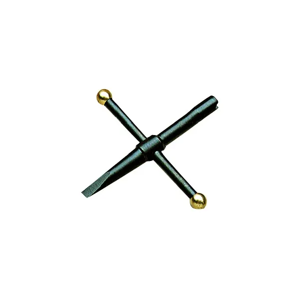 Clé cruciforme 5 mm avec tournevis spécial revolver