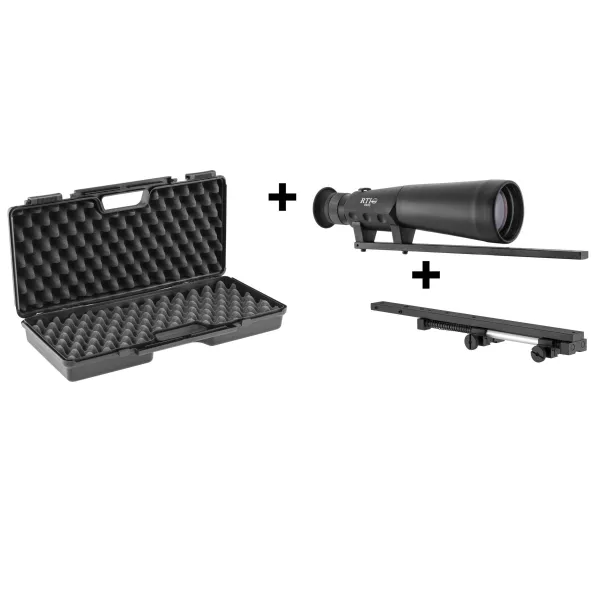 Pack lunette hutte 1/2 jumelle 9 x 63 RTI + support anti-recul + mallette Pack 1/2 jumelle 9x63 RTI pieds plymère