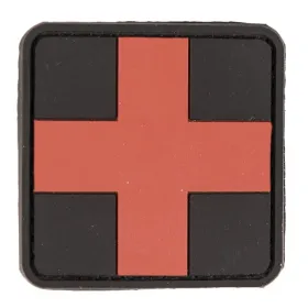 Patch PVC premier secours croix rouge 5.5 x 5.5cm