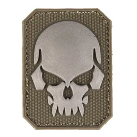 Patch PVC Tête de mort OD Green 6 x 4.5cm