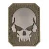 Patch PVC Tête de mort OD Green 6 x 4.5cm