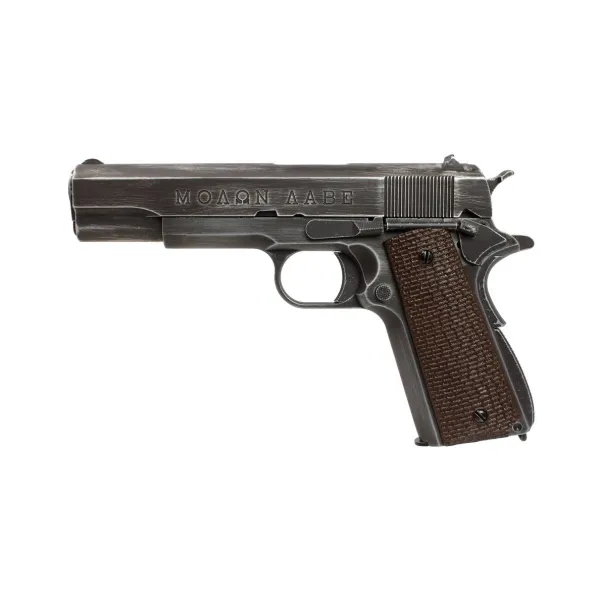 Réplique airsoft 1911 Molon Labe Grip marron gaz GBB Pistolet 1911