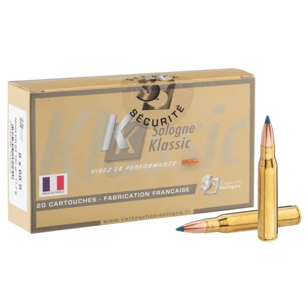 Cartouches à percussion centrale Sologne 8 x 68 S Cal. 8 X 68 S type NOSLER BALLISTIC TIP