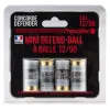 4 cartouches Mini Defend-Ball cal. 12/50 à balle Elastomere Bior 4 cartouches Mini Defend-Ball cal. 12/50 - Balles