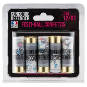 5 cartouches Festi-Ball cal. 12/67 confettis 5 cartouches Festi-Ball cal. 12/67 - confettis