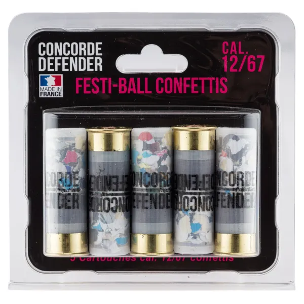 5 cartouches Festi-Ball cal. 12/67 confettis 5 cartouches Festi-Ball cal. 12/67 - confettis