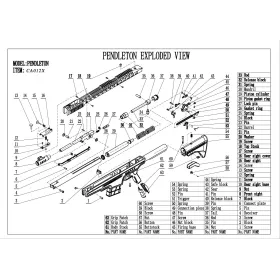 Pièces détachées pour carabine à air PENDLETON SPRING N°54