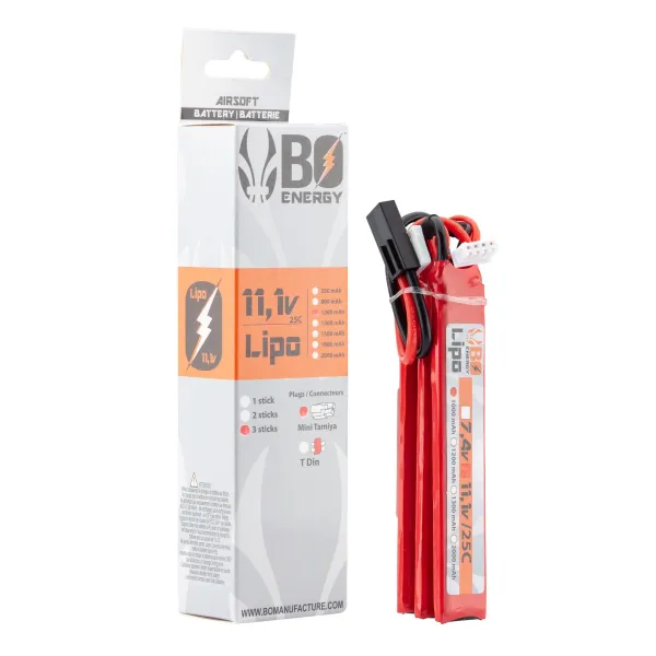 3 sticks batterie Lipo 3S 11.1V 1000mAh 25C 3 sticks - 1000mAh 25C -  T-Dean