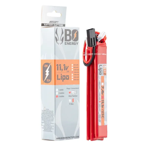 3 sticks batterie Lipo 3S 11.1V 1300mAh 25C 3 sticks - 1300mAh 25C -  T-Dean