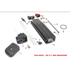Pièces origine pour chargeurs gaz série HX BASE DE CHARGEUR N°2