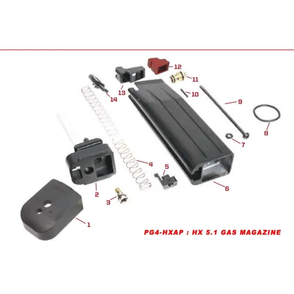 Pièces origine pour chargeurs gaz série HX CORPS N°6