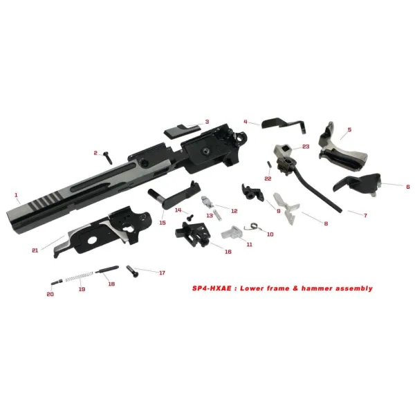 Pièces origine pour lower frame et ensemble marteau série HX BLOC PERCUTEUR N°16