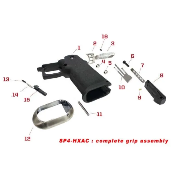 Pièces origine pour série HX grip complet VIS POIGNEE N°4