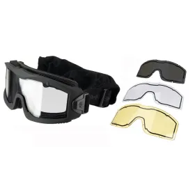 Masque série AERO Thermal noir avec 3 écrans Tan