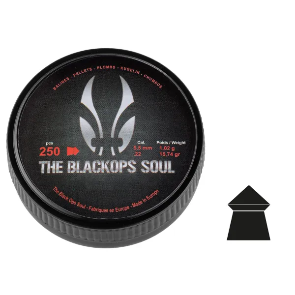 Plombs The Black Ops Soul à tête pointue cal. 5,5 mm