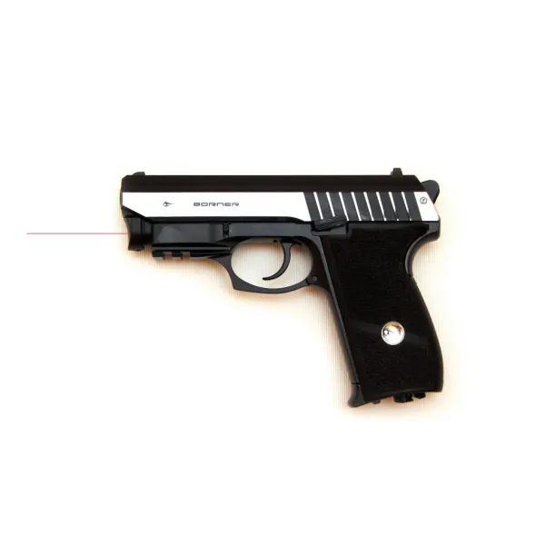 Pistolet CO2 culasse mobile BORNER PANTHER 801 cal. 4.5mm BB's avec laser intégré Pistolet