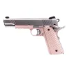 Réplique airsoft GBB 1911 MEU Railed  Raven full metal gaz Rose / Silver 1,0J RAVEN MEU RAILED PINK