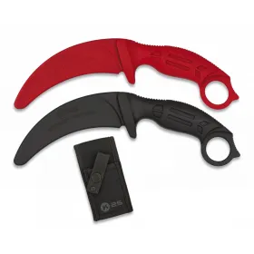 Couteau d'entraînement incurvé caoutchouc K25 ROUGE