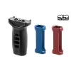 Grip Super slim Keymod avec inserts rouge et bleu