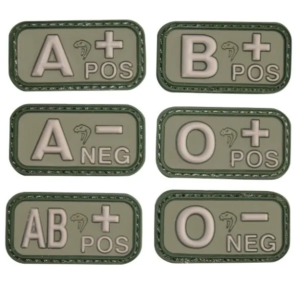 Patch PVC Groupe sanguin vert Viper AB+