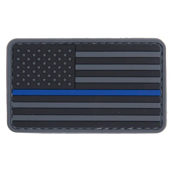 Patch PVC Drapeau USA Bleu line