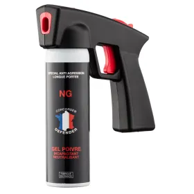 Aérosol GEL POIVRE 100 ml avec poignée - Nouvelle génération AEROSOL  GAZ POIVRE 100ML POIGNEE new generation (x6)