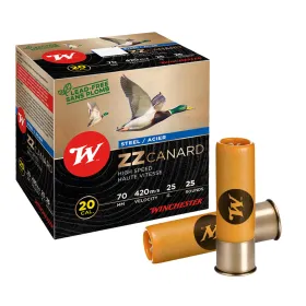 Cartouches Winchester ZZ CANARD - Cal. 20/70 ZZ CANARD Cal. 20-70, culot de 16,25 gr,N°4