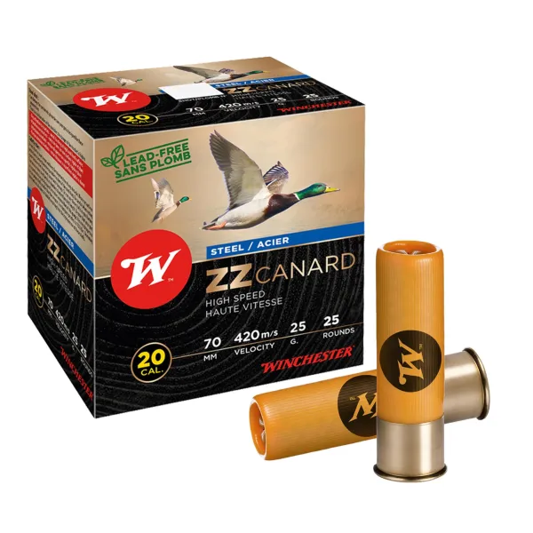 Cartouches Winchester ZZ CANARD - Cal. 20/70 ZZ CANARD Cal. 20-70, culot de 16,25 gr,N°6